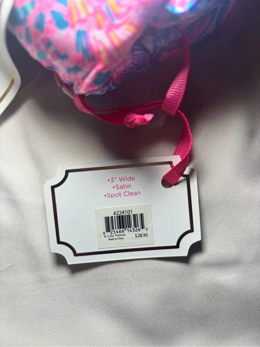 NWT Lilly Pulitzer “Splendor in the Sand”Pink & Aqua Wide Knotted Headband